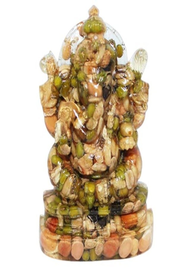 Suvasane Navadhanya Ganesh Idol for Pooja and Home - for Success, Positive Vibes, Wealth & Good Luck (9x5x2.5 cm, 9 Grains) - Gift Item for Diwali | - Image 1